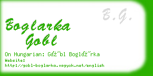 boglarka gobl business card